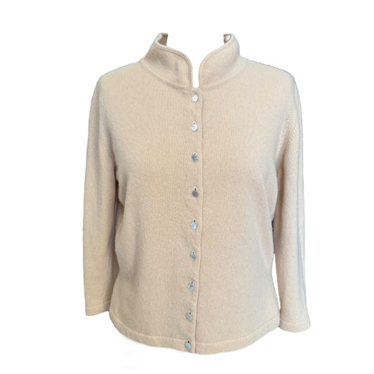 N. Peal Camel Cashmere Cardigan - 10