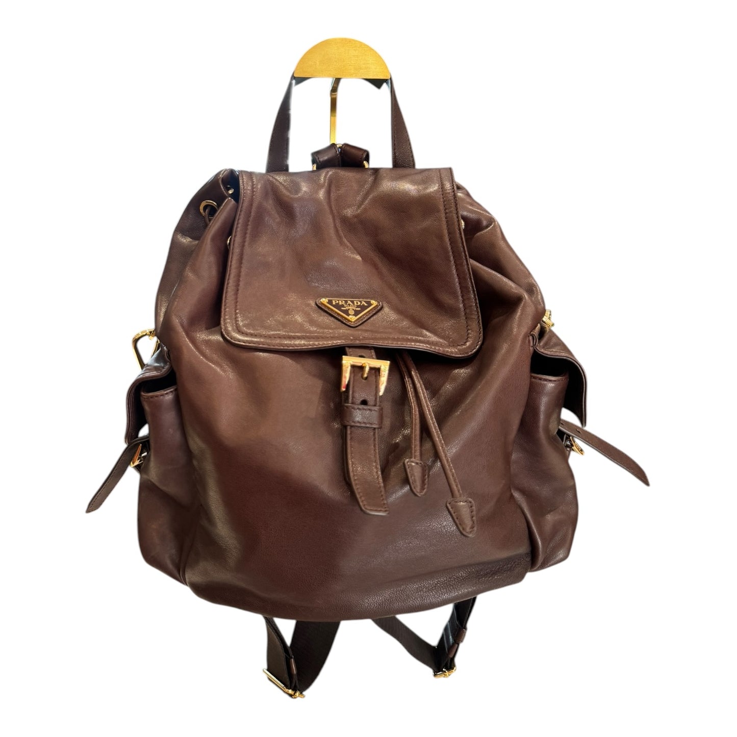 Prada Explore Medium Brown Nappa Leather Backpack