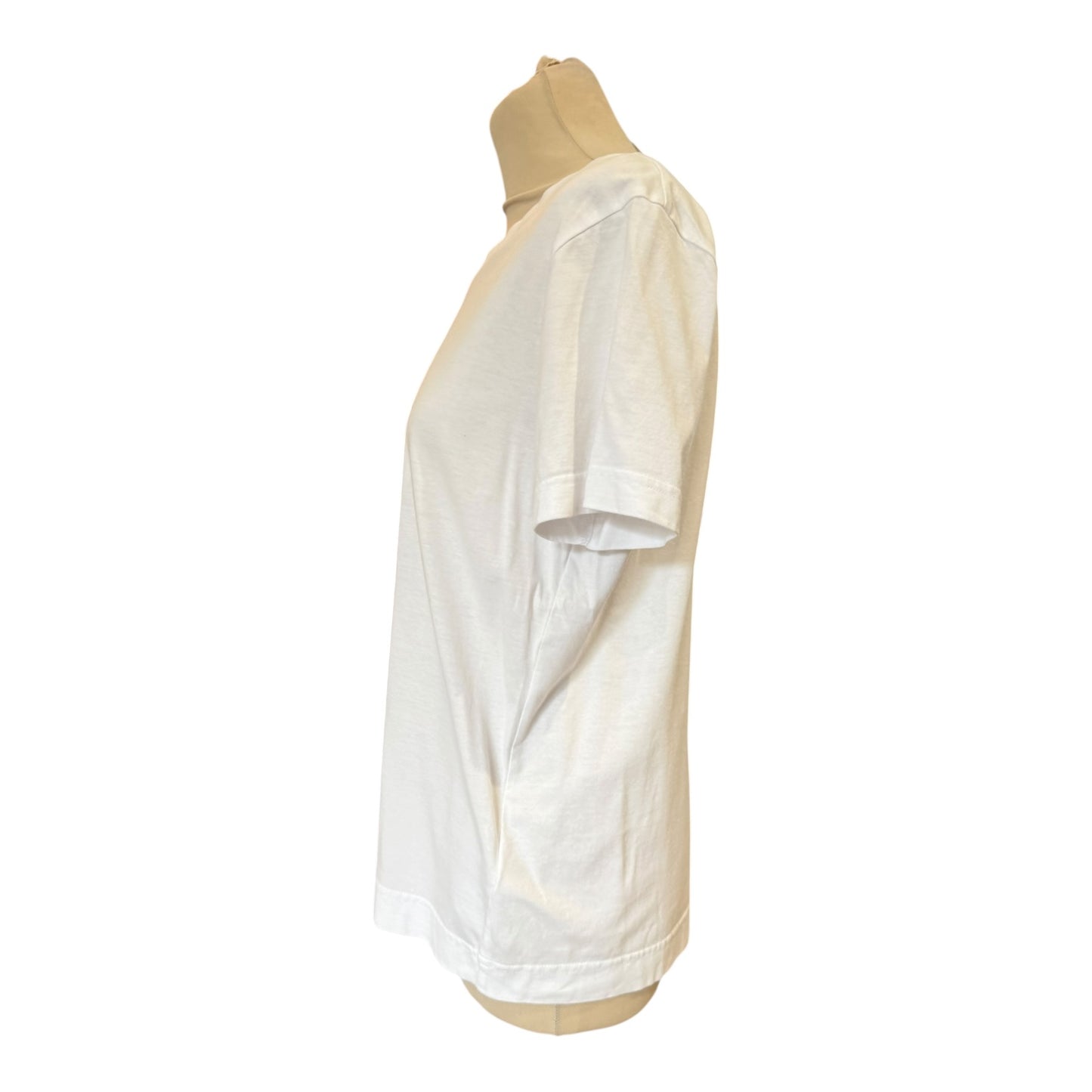 Gant White T Shirt with Gold Logo Embroidery - 12/14