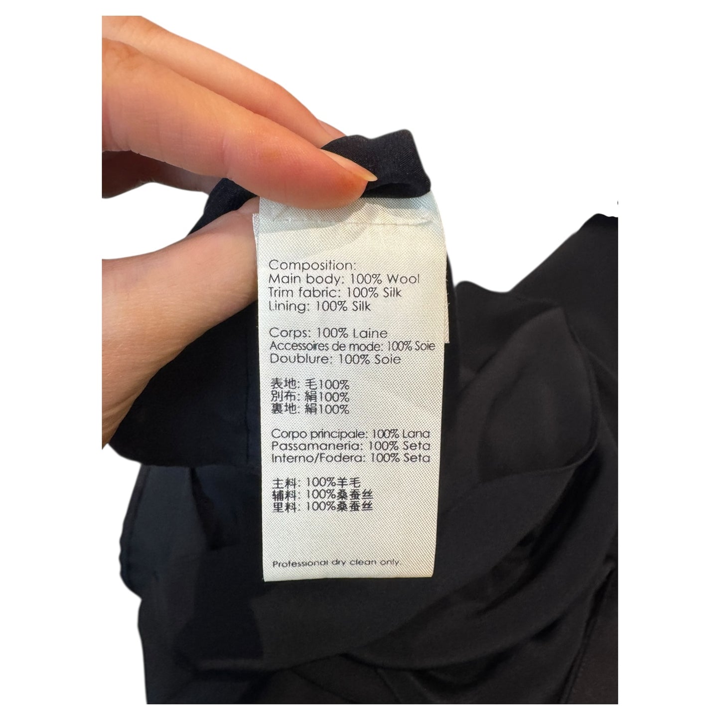 Philip Lim Black Asymmetric Wool and Silk Skirt - 10