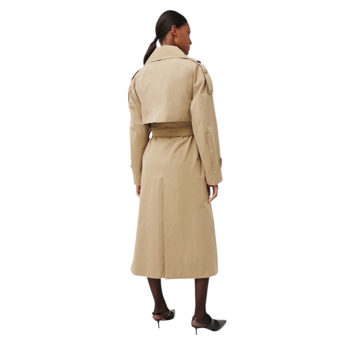 Jigsaw Camel Cotton Trench Coat - 10 - NEW