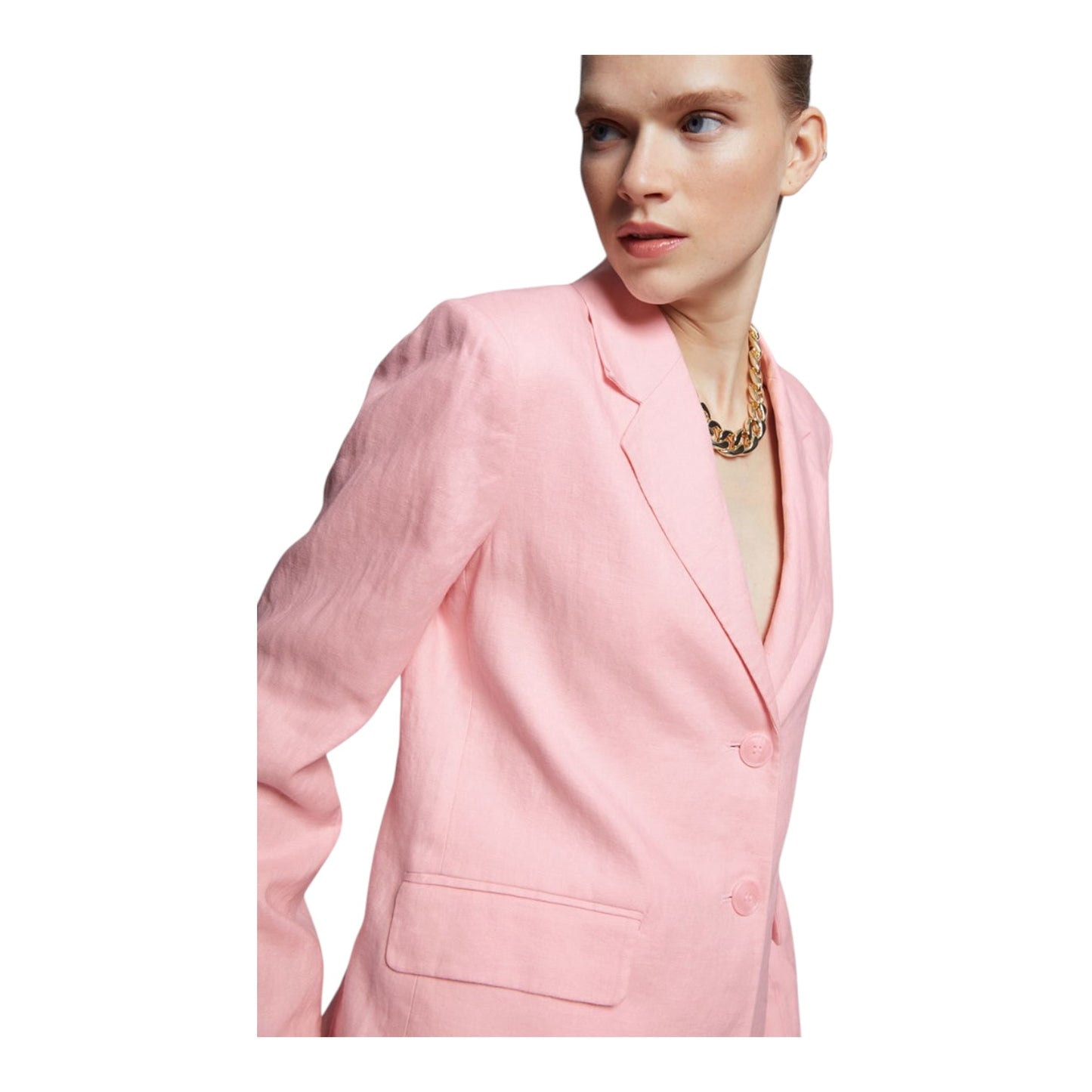 & Other Stories Pink Linen Blazer - 10 - NEW