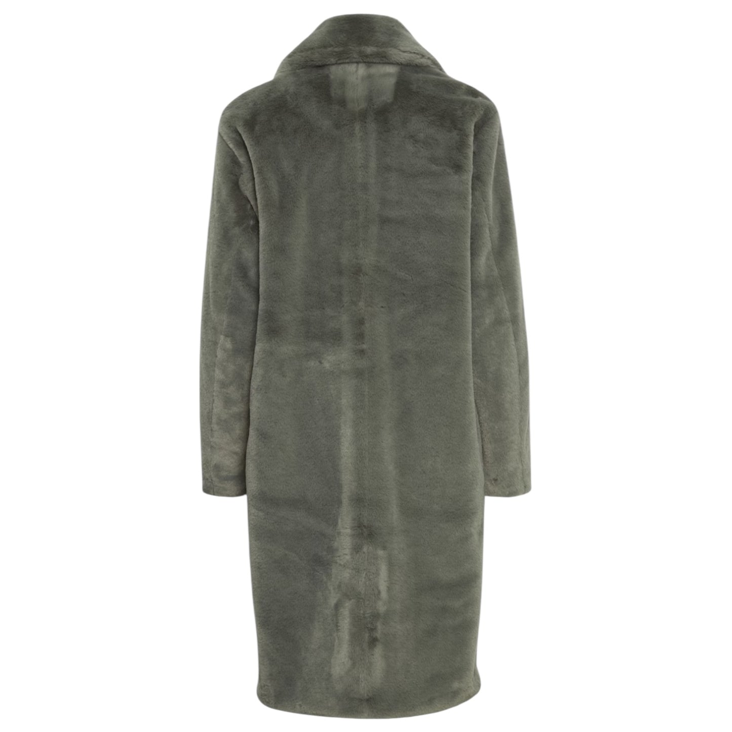 Ichi Sage Green Fluffy Coat - 10