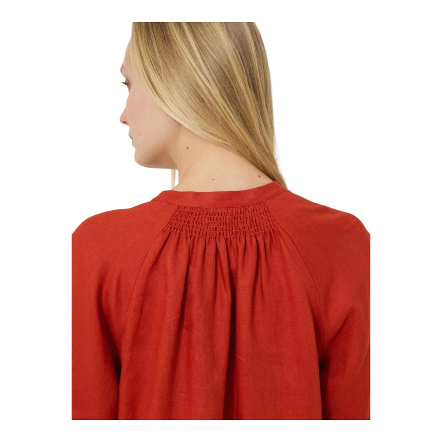 Jigsaw Smocked Pure Linen T-Shirt Dress - 16
