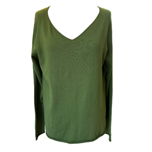 Annette Gortz Green V Neck Jumper - 12