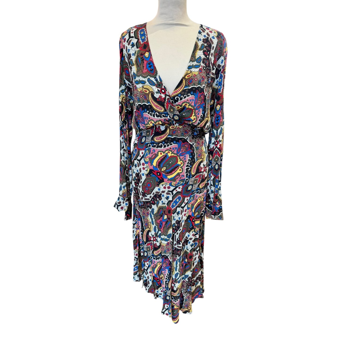 Emme Paisley Print Midi Dress - 14