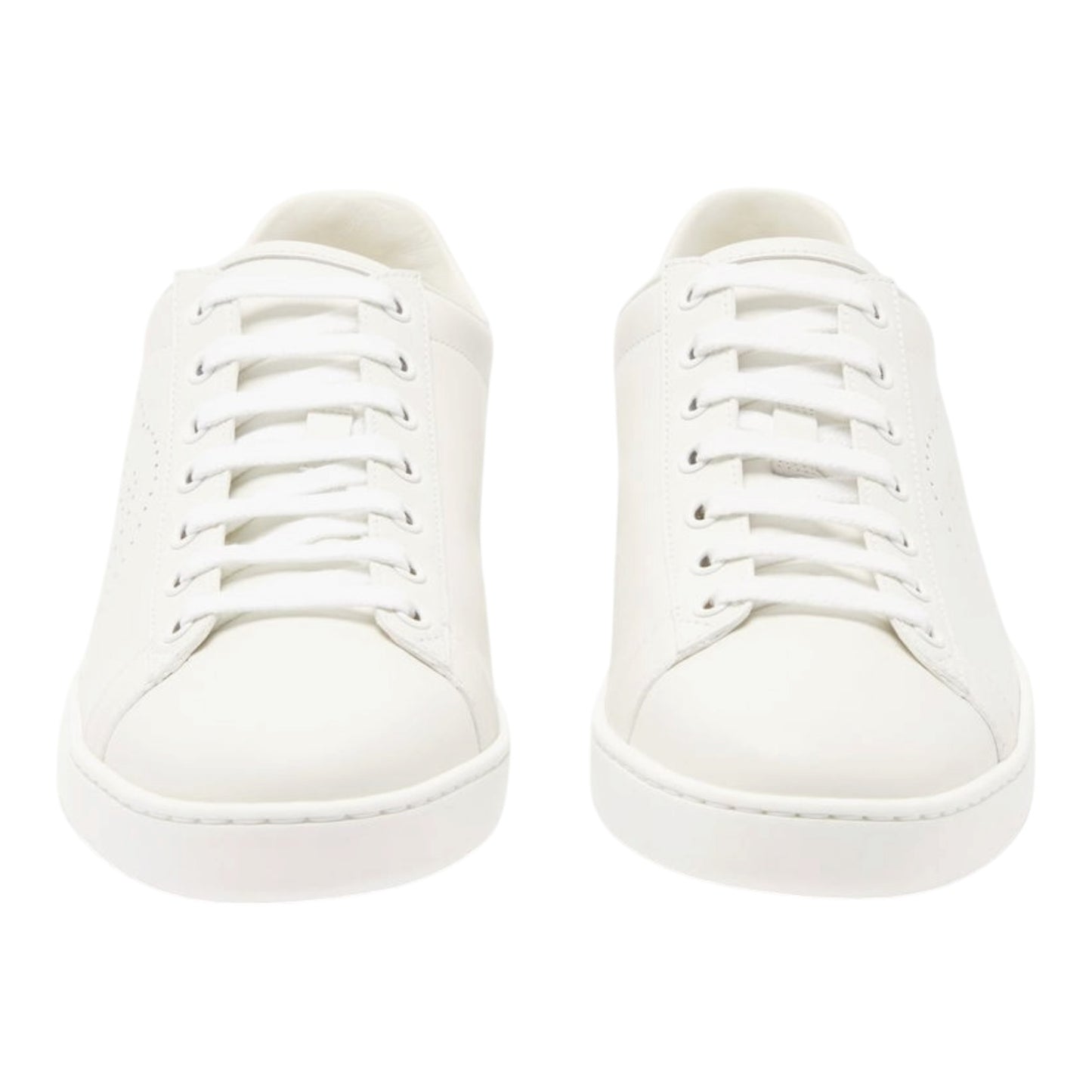Gucci Ace White and Pink Perforated Trainers - 37.5 / 4.5