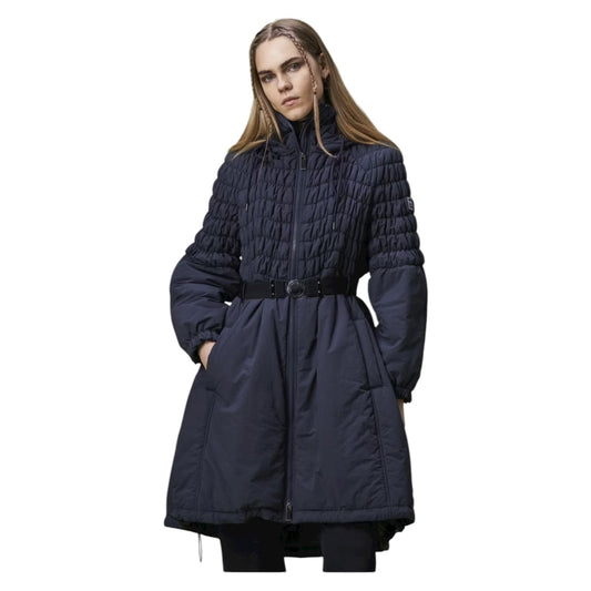 High Tech Navy Tech Parka with Quilted Bodice - 8