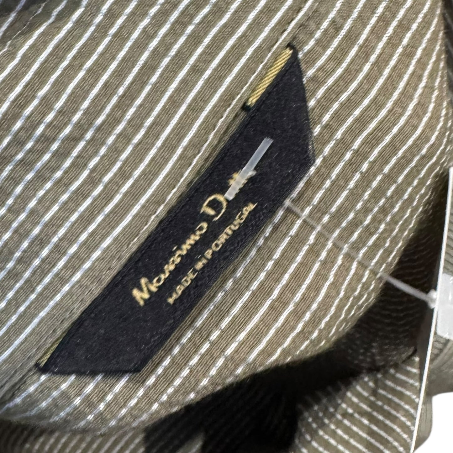 Massimo Dutti Khaki Stripe Top - 16/18