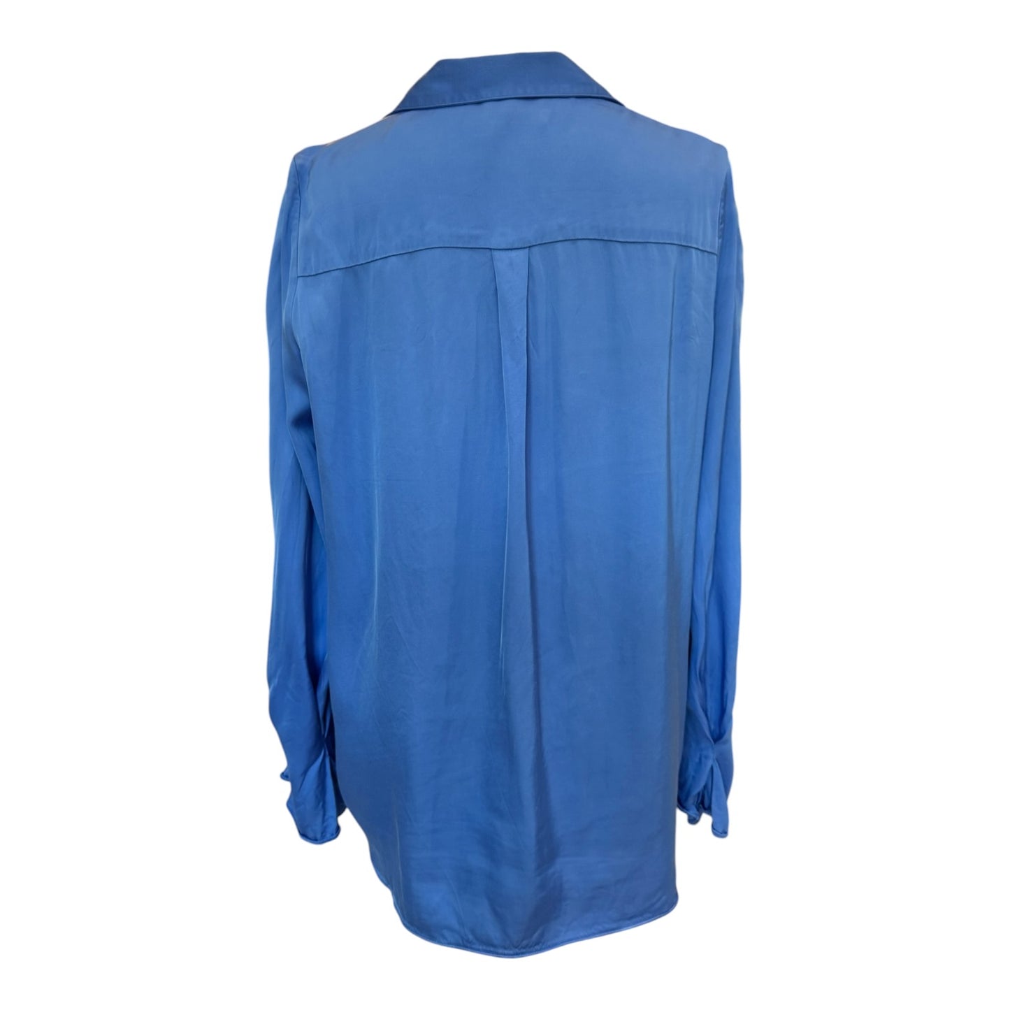 French Connection Blue Satin Shirt - 12