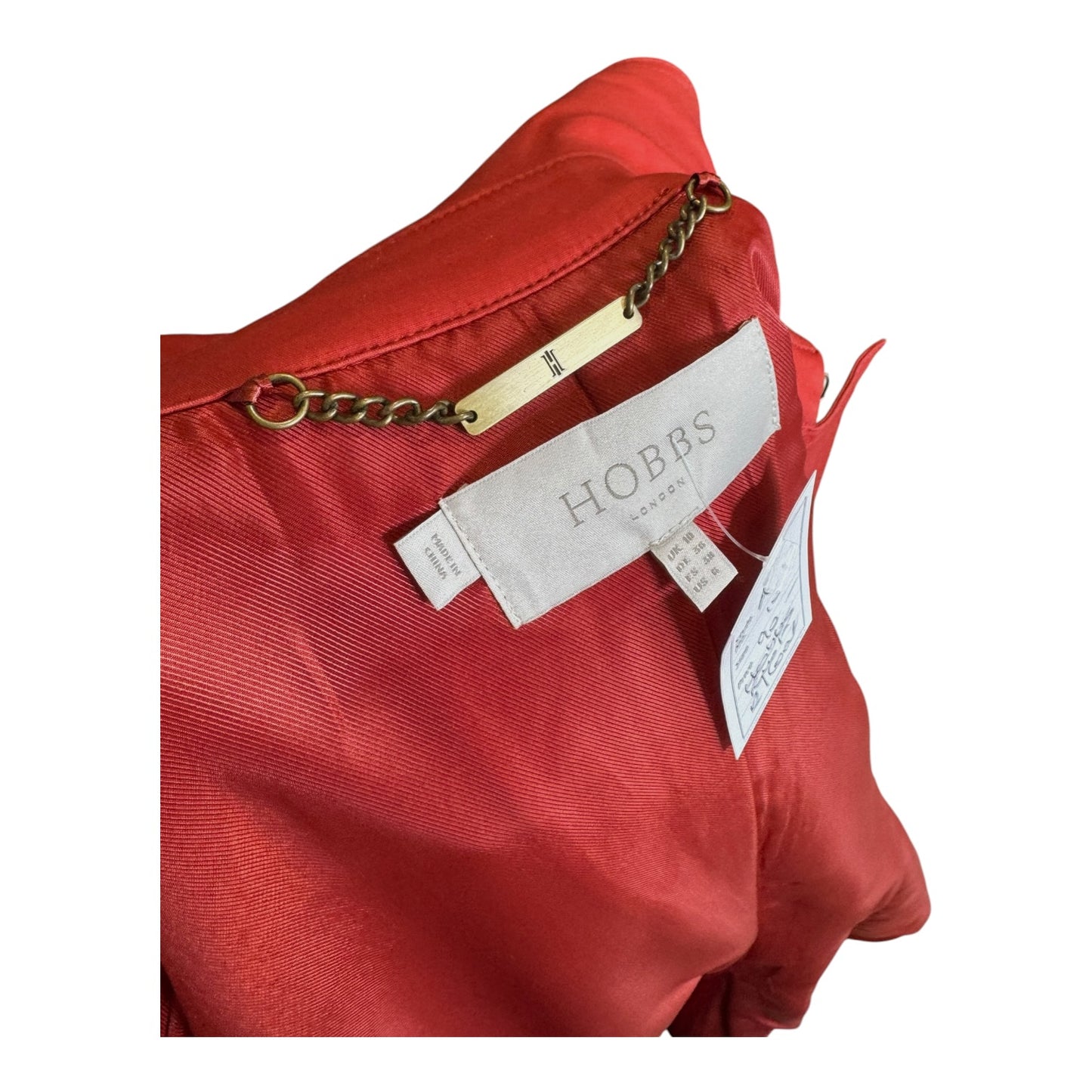 Hobbs Rust Orange Double Breasted Coat - 10