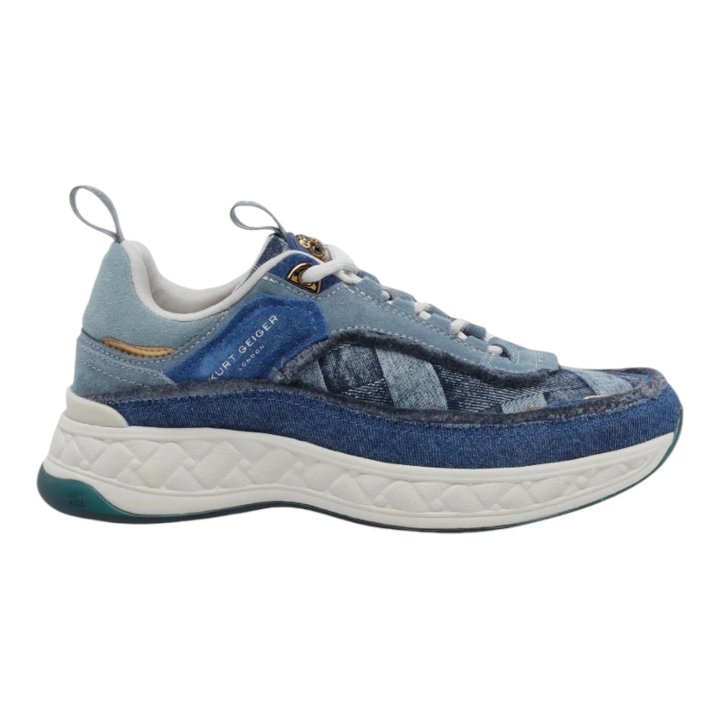 Kurt Geiger Kensington Denim Panelled Trainers - 40/7