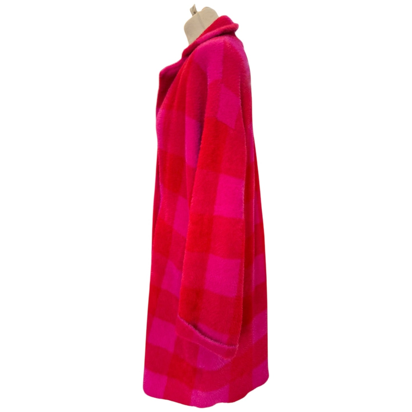 Essentiel Antwerp Pink and Red Wice Check Coat - 12