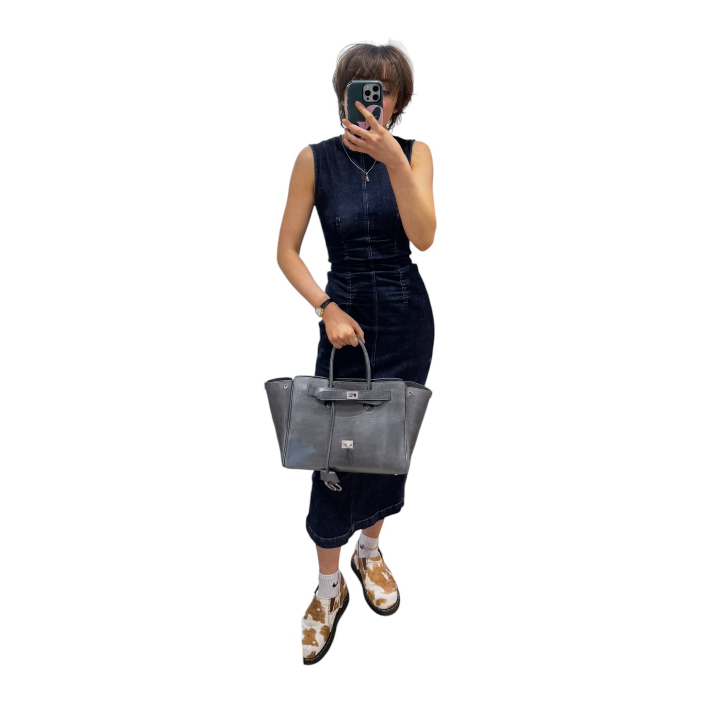 Balenciaga Bel Air Small Bag in Grey