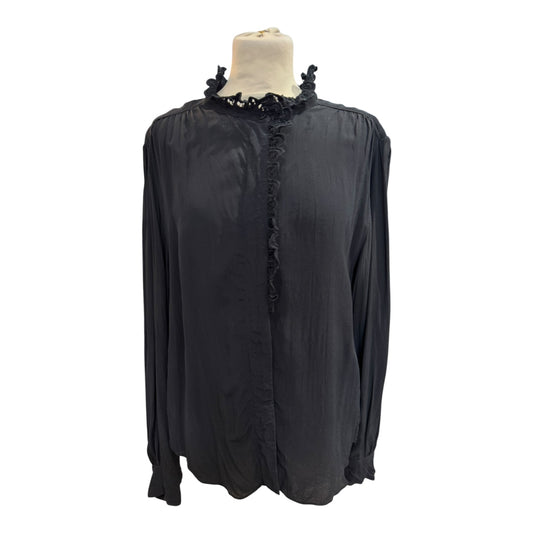 Isabel Marant Black Frill Top - 12