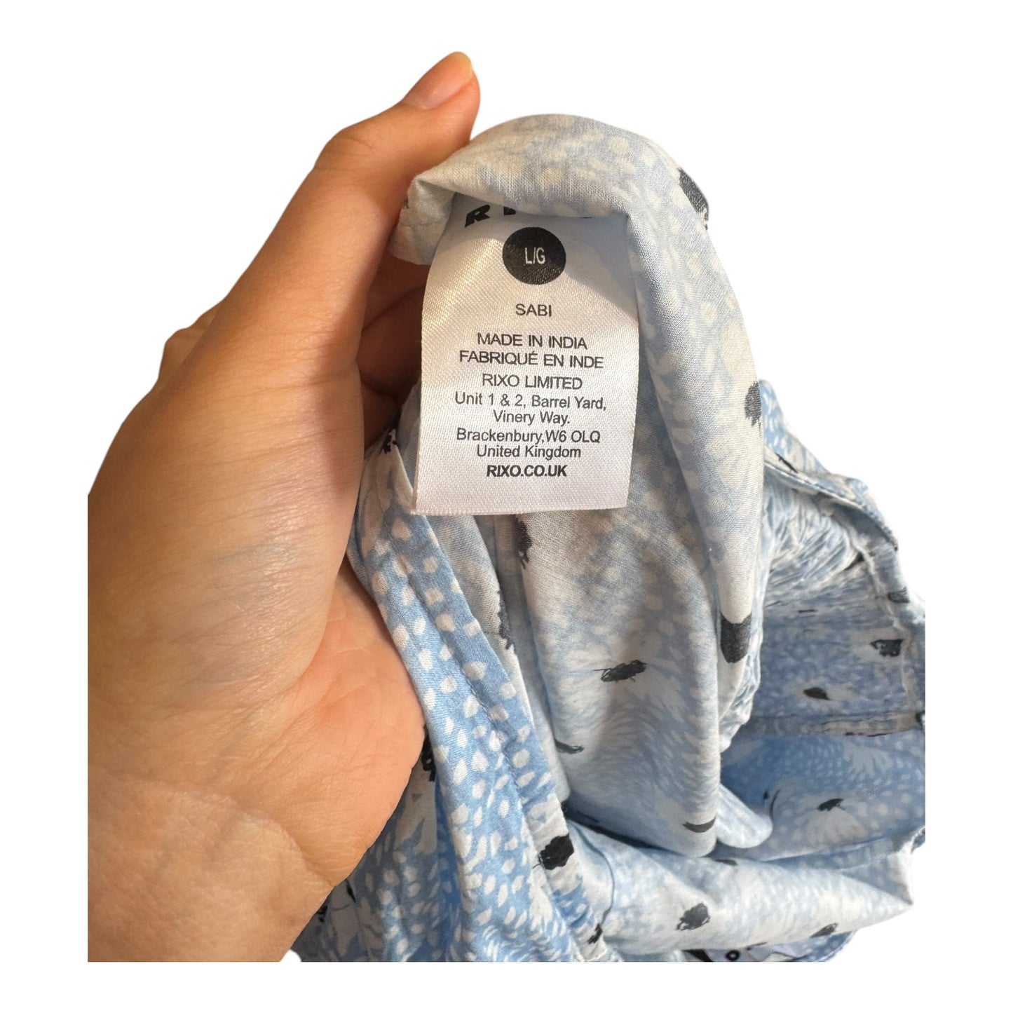 Rixo Sabi Blue Floral Print Dress - 14