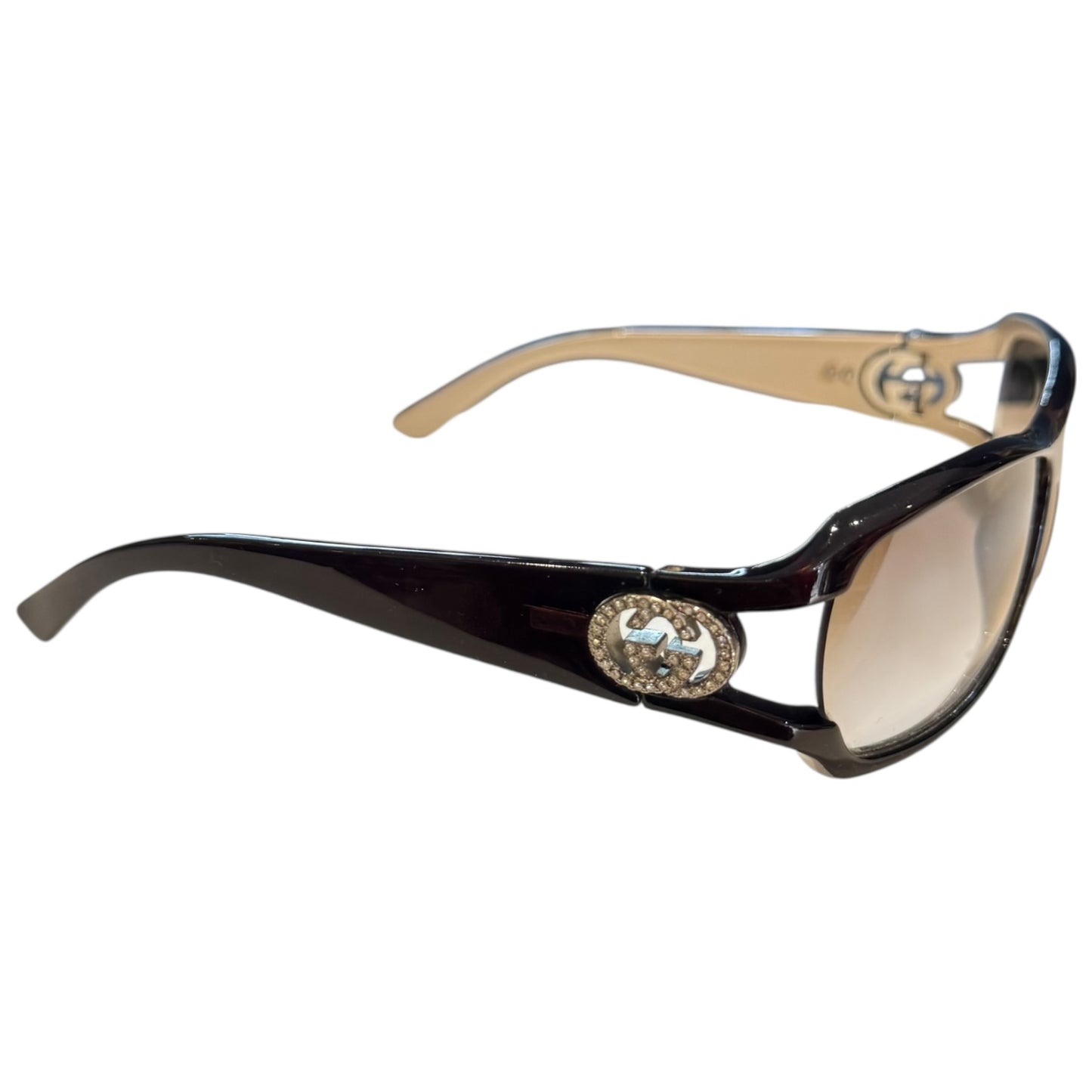 Gucci Black Sunglasses with Diamante Logo