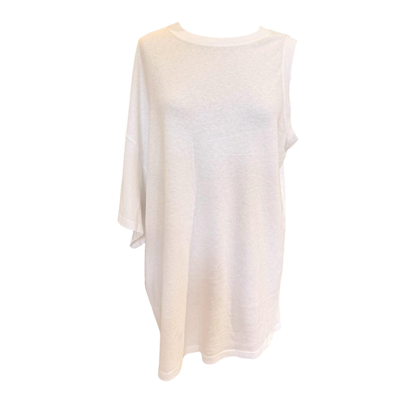Awake Mode One Shoulder White T Shirt - 14/16