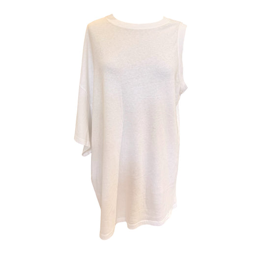 Awake Mode One Shoulder White T Shirt - 14/16