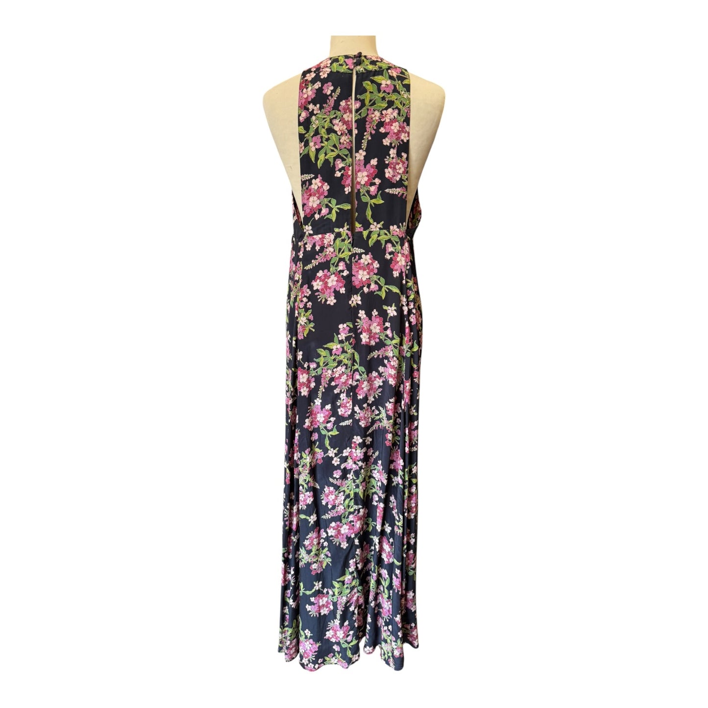 By TiMo Navy Pink Floral Halterneck Dress - 12