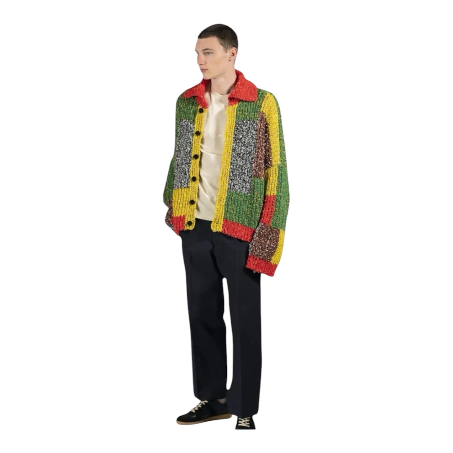 JW ANDERSON Anchor Patchwork Cardigan in Multi