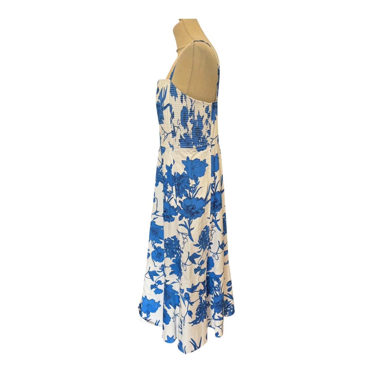 Me + Em Scribbled Flower Print Cotton Dress - 12 - NEW