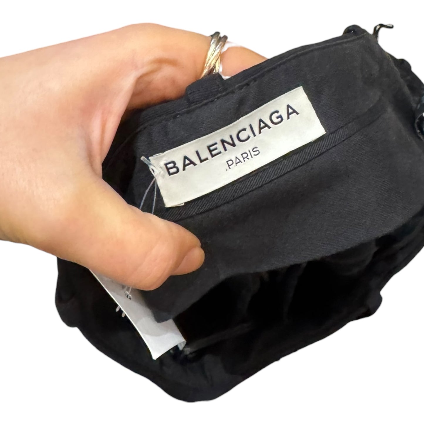 Balenciaga Black Slim Trousers with Satin Side Trim - 8/10