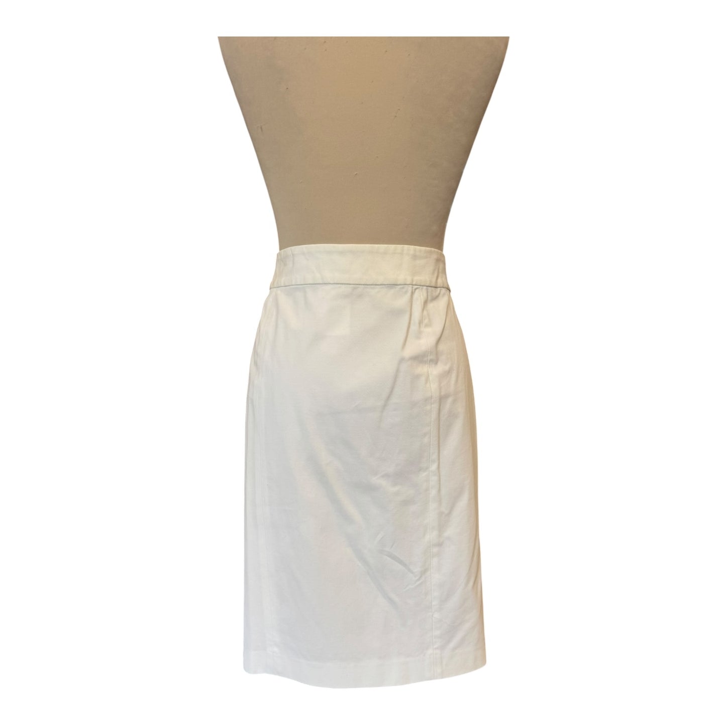Ralph Lauren White Knee Length Skirt - 10/12