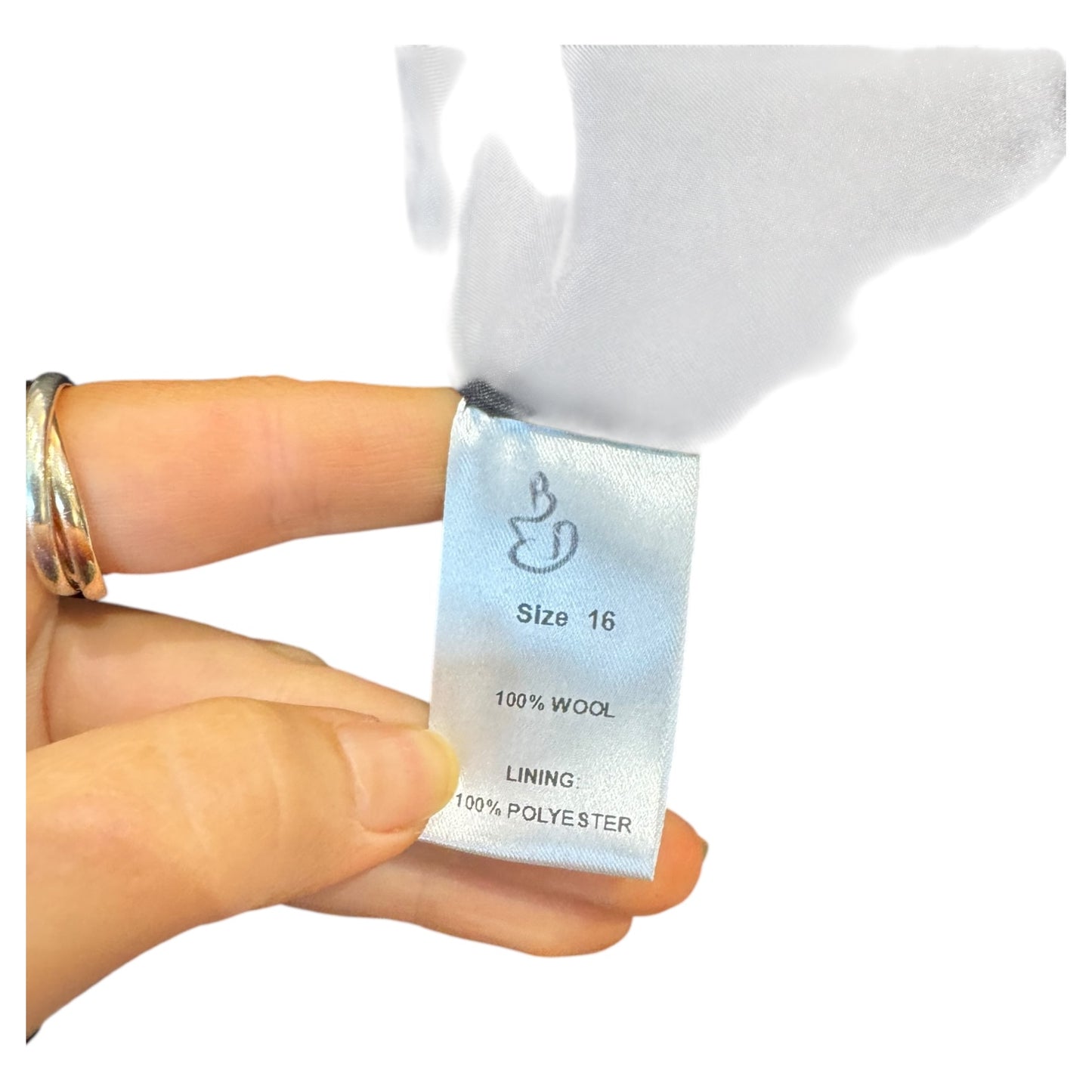 Helene Berman Black 100% Wool Coat - 14