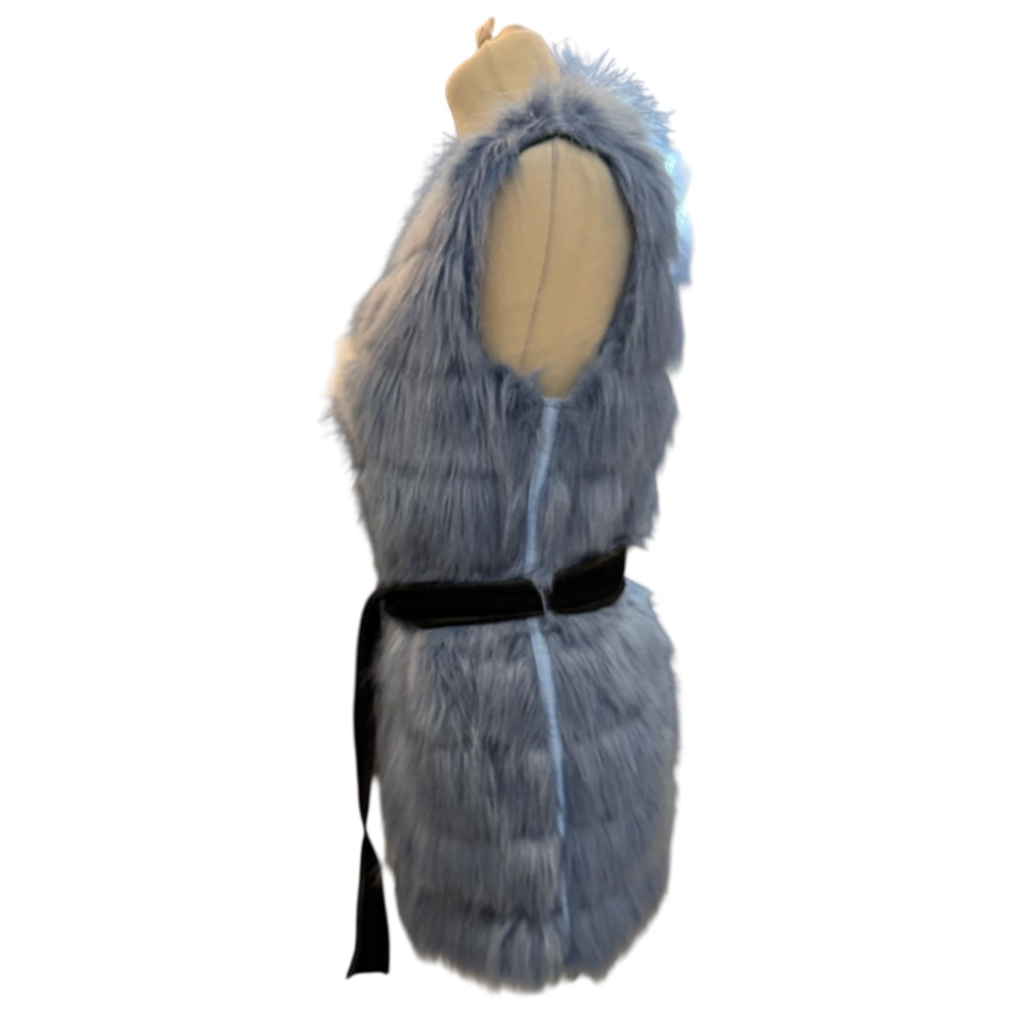 Guess Blue Faux Fur Gilet - 8/10