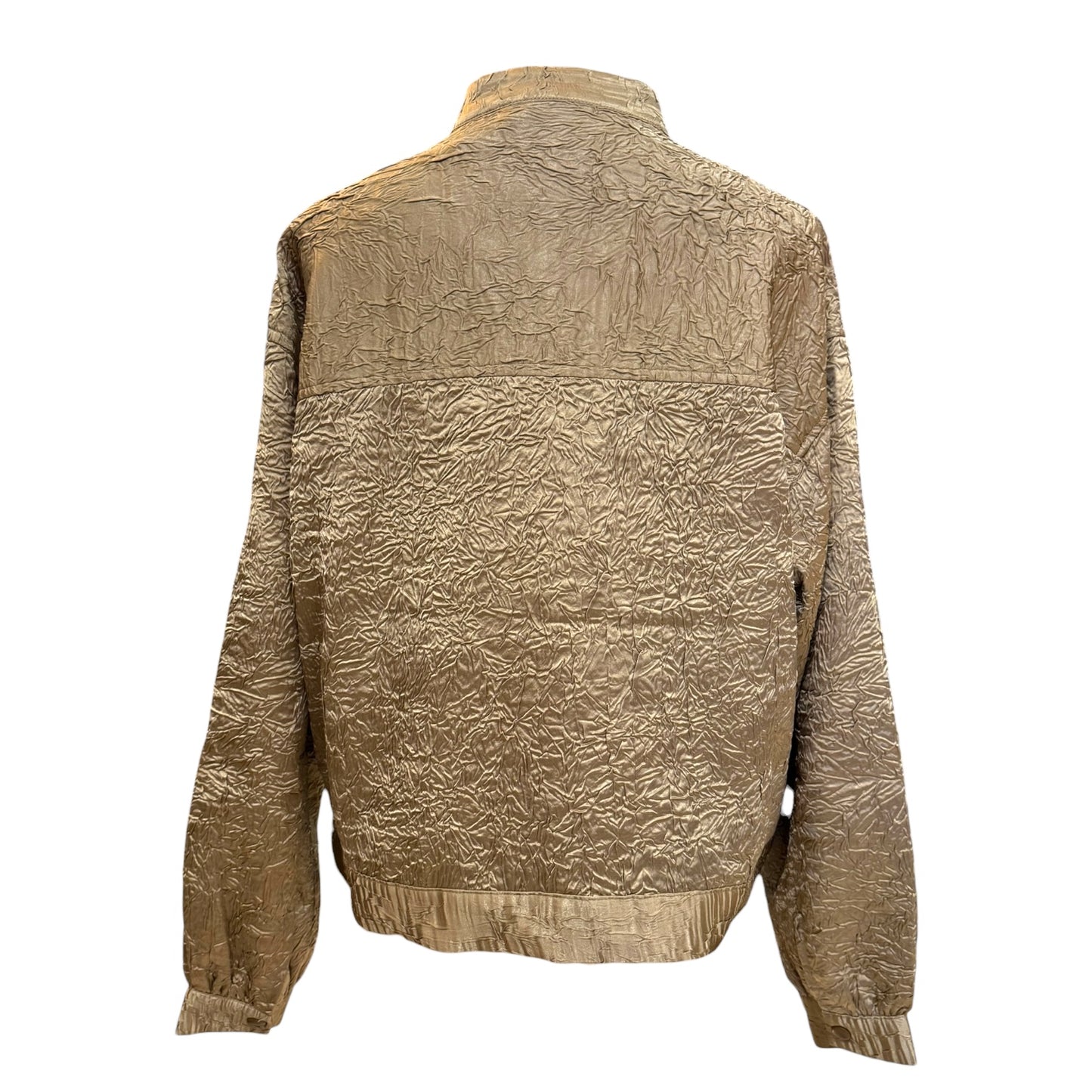 Costa Mani Gold Crinkle Bomber Jacket - 12