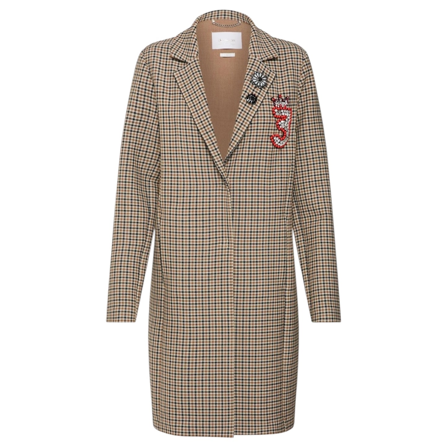 Rich and Royal Embellished Tartan Coat - 14