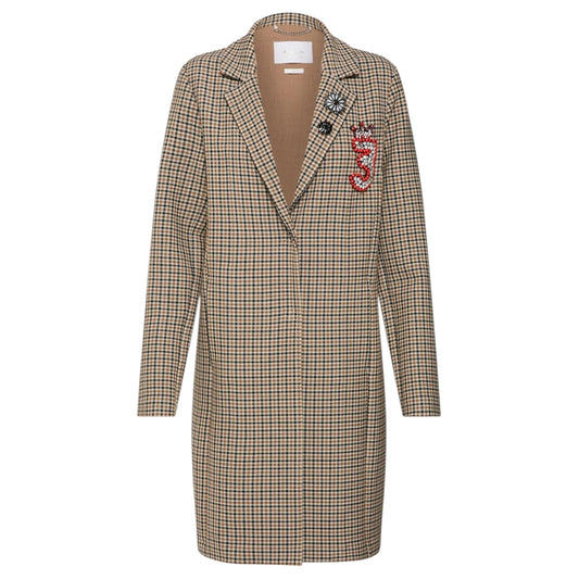 Rich and Royal Embellished Tartan Coat - 14