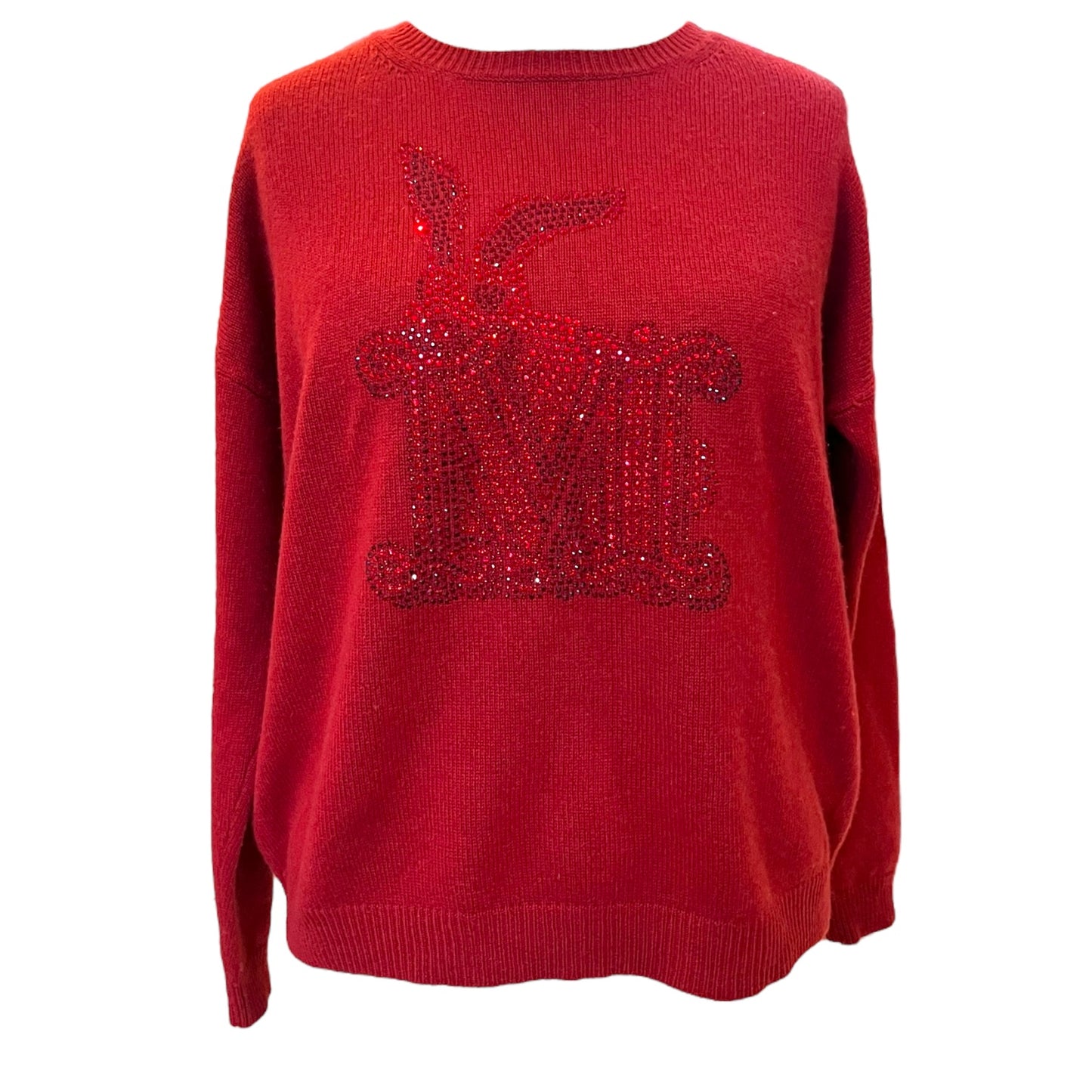 Max Mara Red Sparkly Jumper