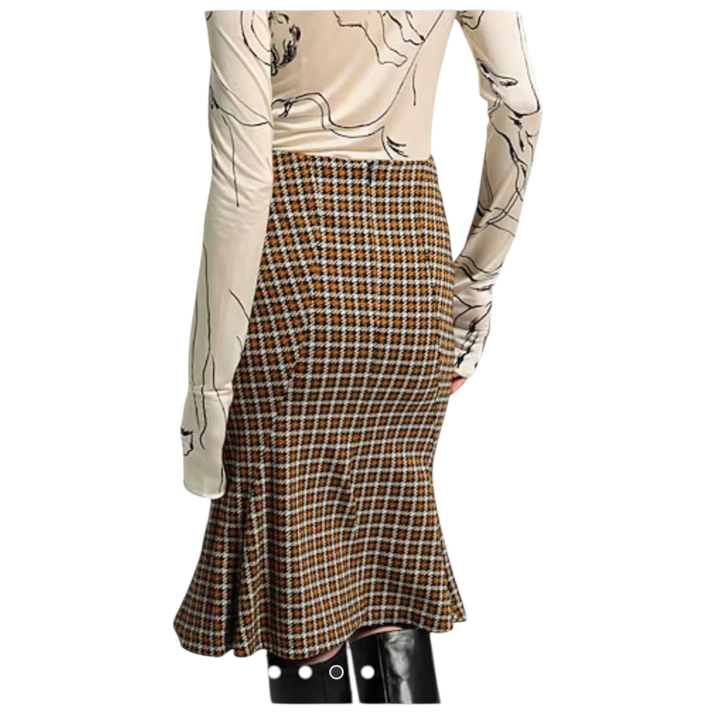 Marni Navy and Mustard Midi Skirt - 12