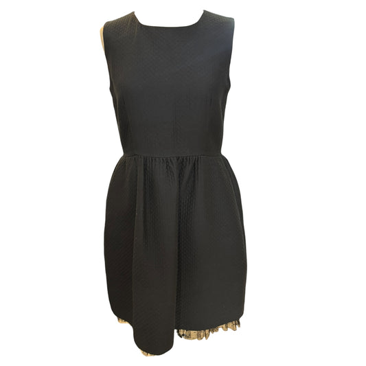 Red Valentino Black A line Dress with Lace Trim - 10/12