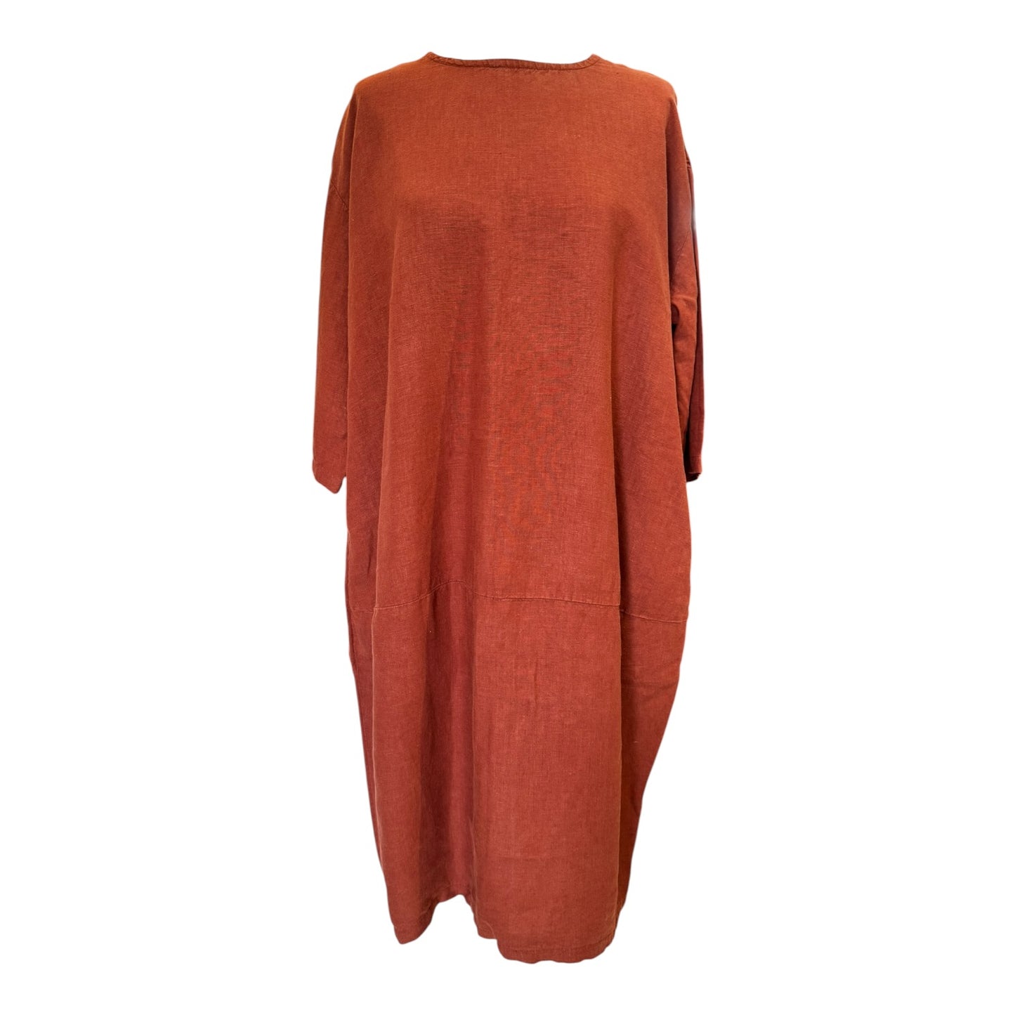 Black Crane Bud Dress in Brick Red - 12/14