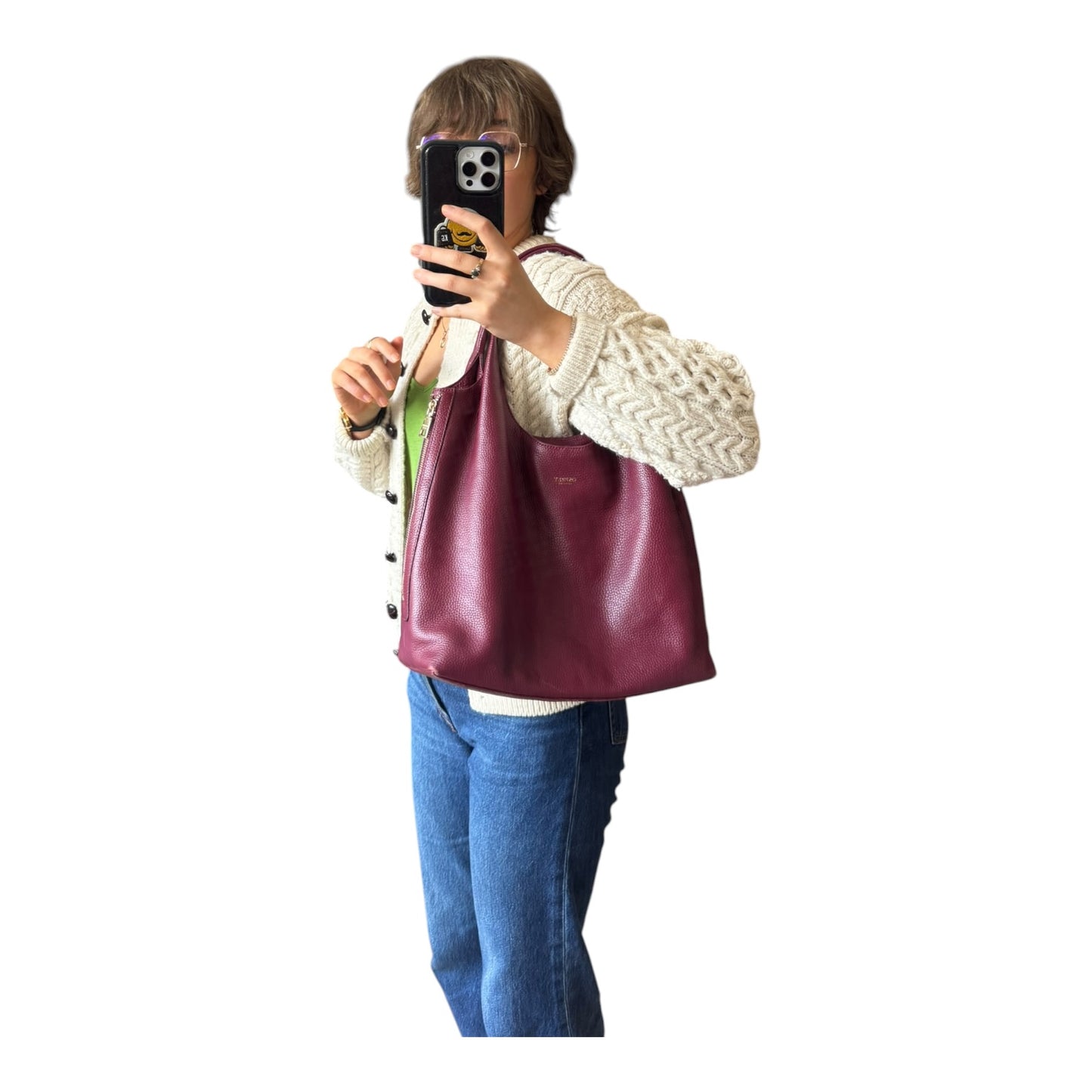 Osprey Maroon Hobo Bag