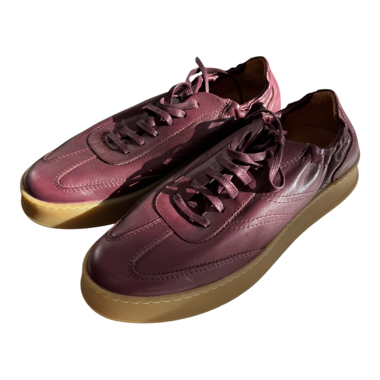 Russell & Bromley Maroon Rouched Back Trainer - 40/7