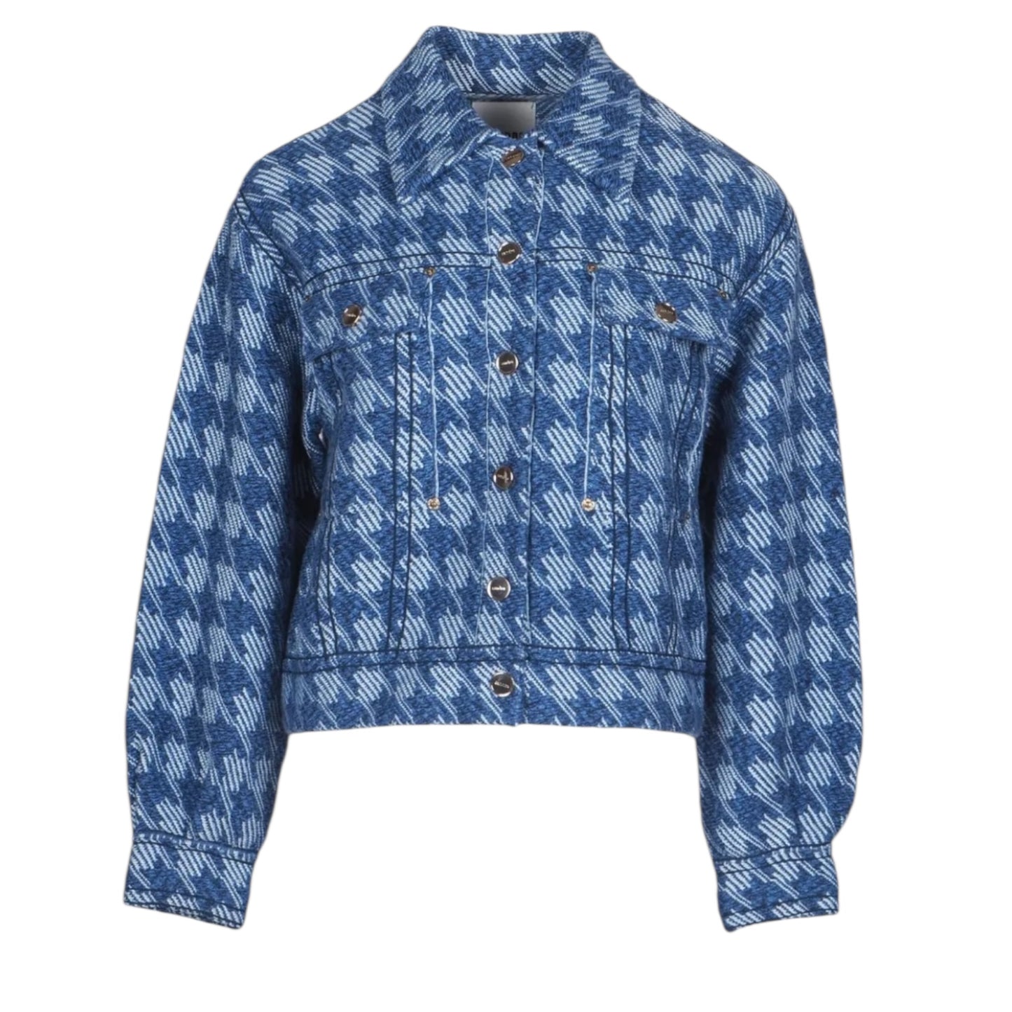 Sandro Blue Tweed Cardigan - 8 (Oversized)