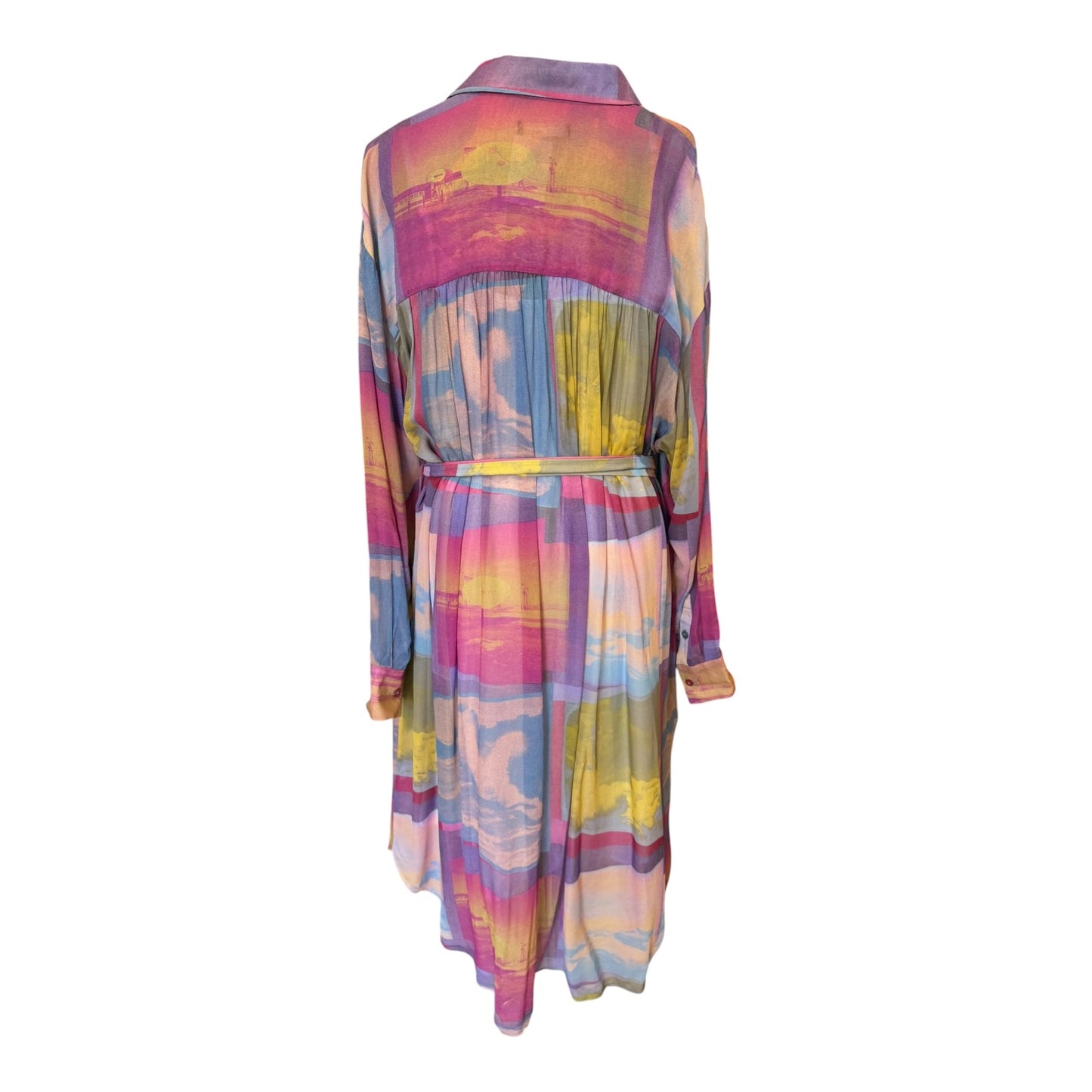Paul Smith Belted Print Midi Shirt Dress - 14