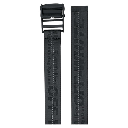 Off White Black Industrial Logo Belt