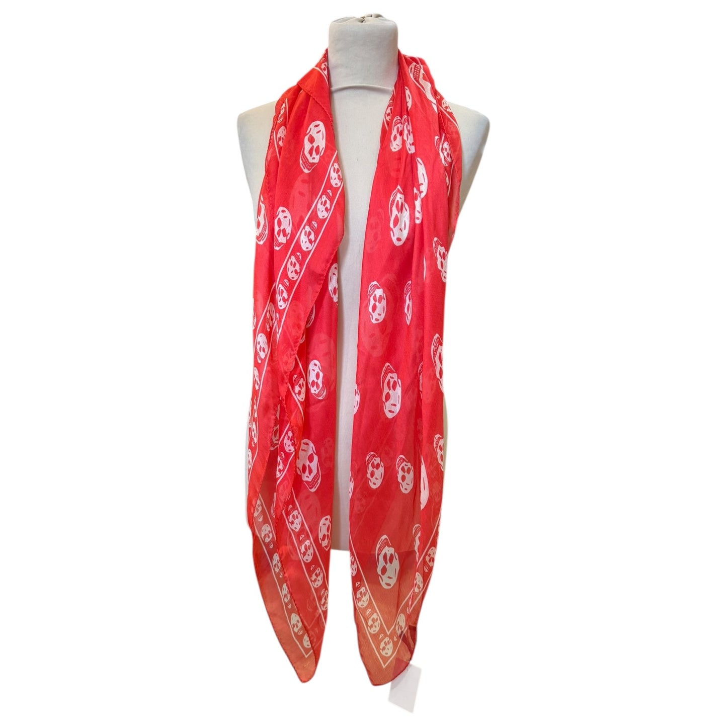 Alexander McQueen Coral Silk Scarf