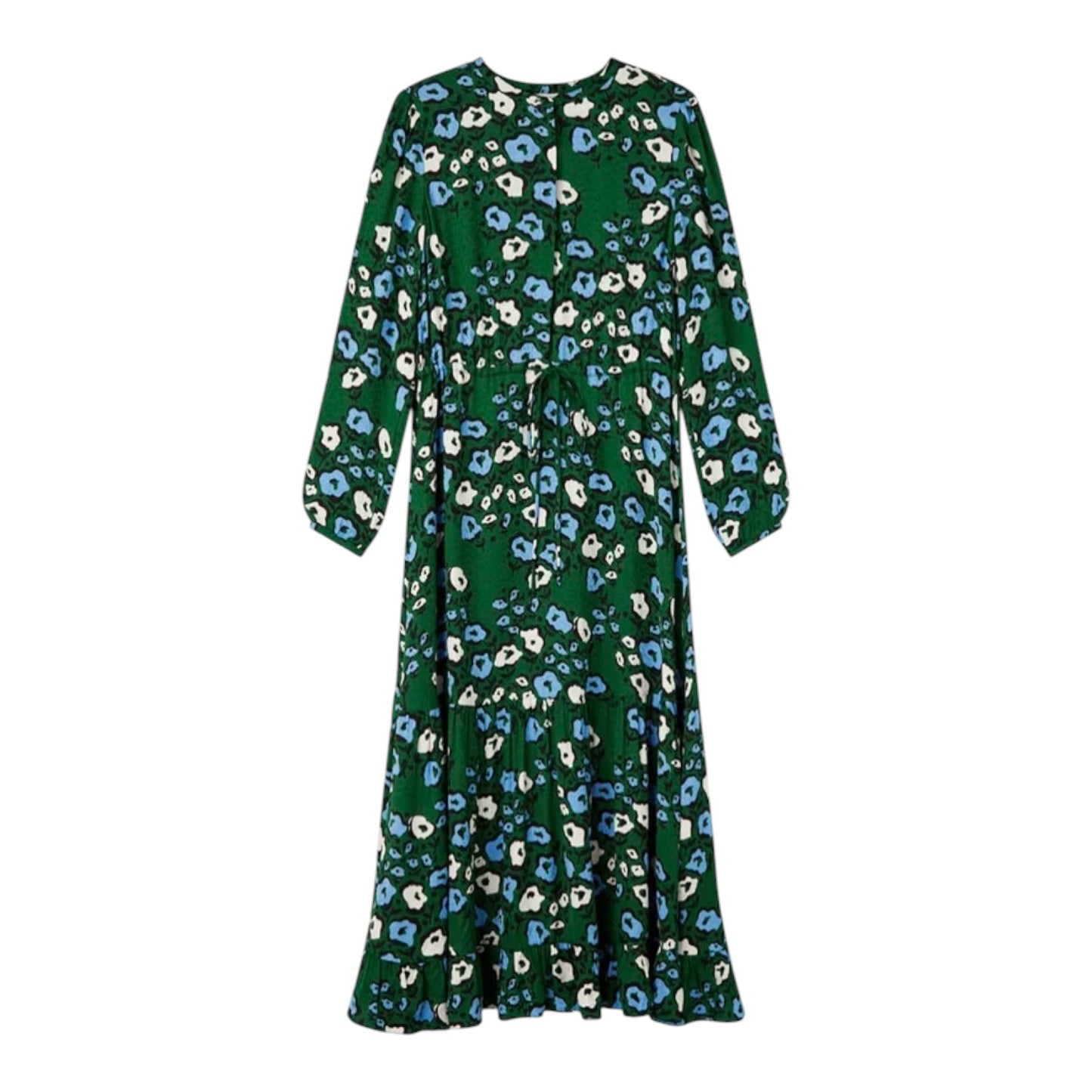 Jigsaw Blue and Green Floral Midi Dress - 14