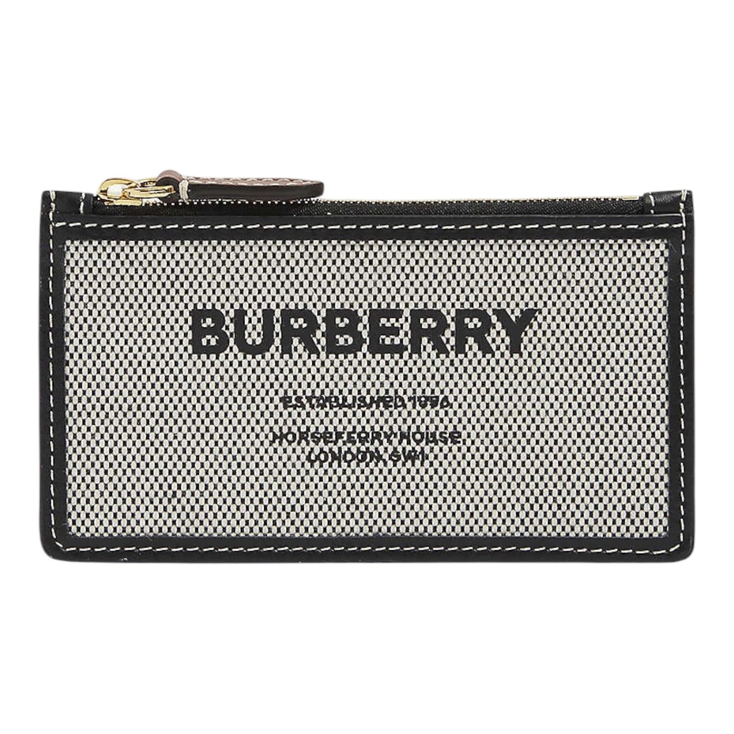 Burberry Somerset Canvas and Leather Card Holder