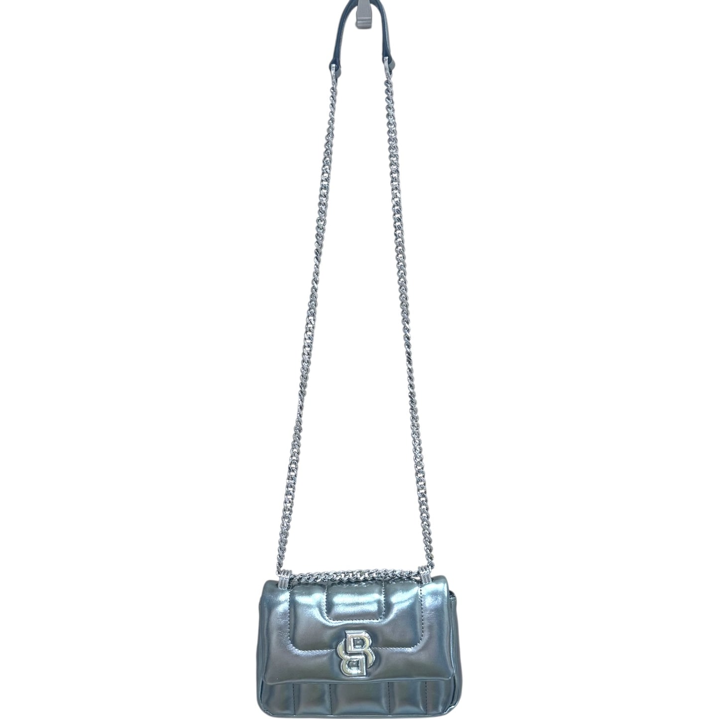Boss Silver Shoulder Bag with Double B Logo
