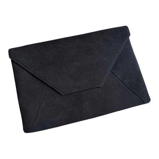 Russell & Bromley Black Suede and Leather Clutch