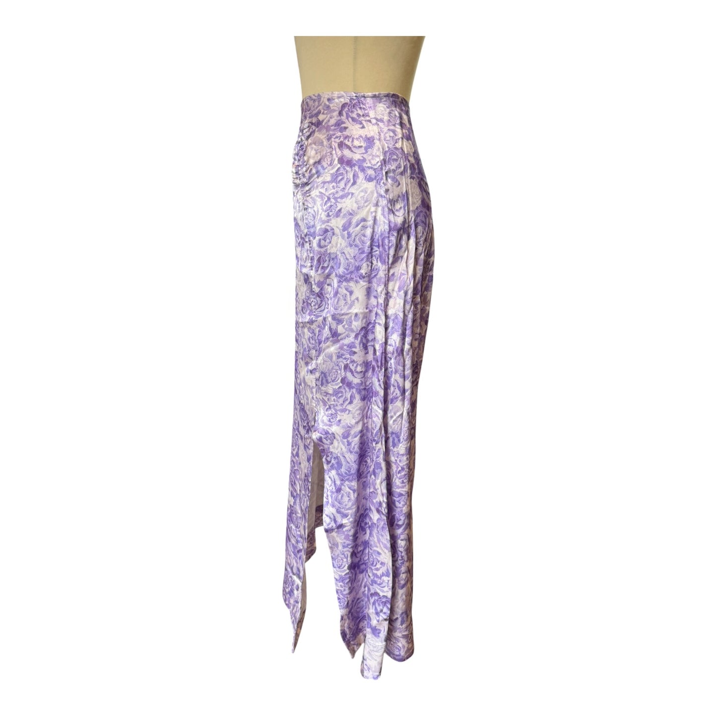 Ganni Purple Floral Midi Skirt - 10