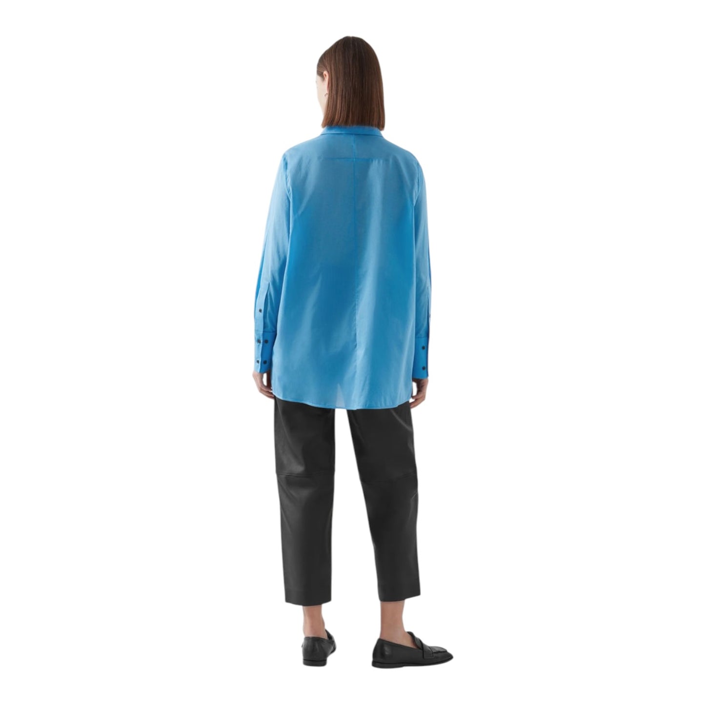 COS Blue Oversized Longline Shirt - 12
