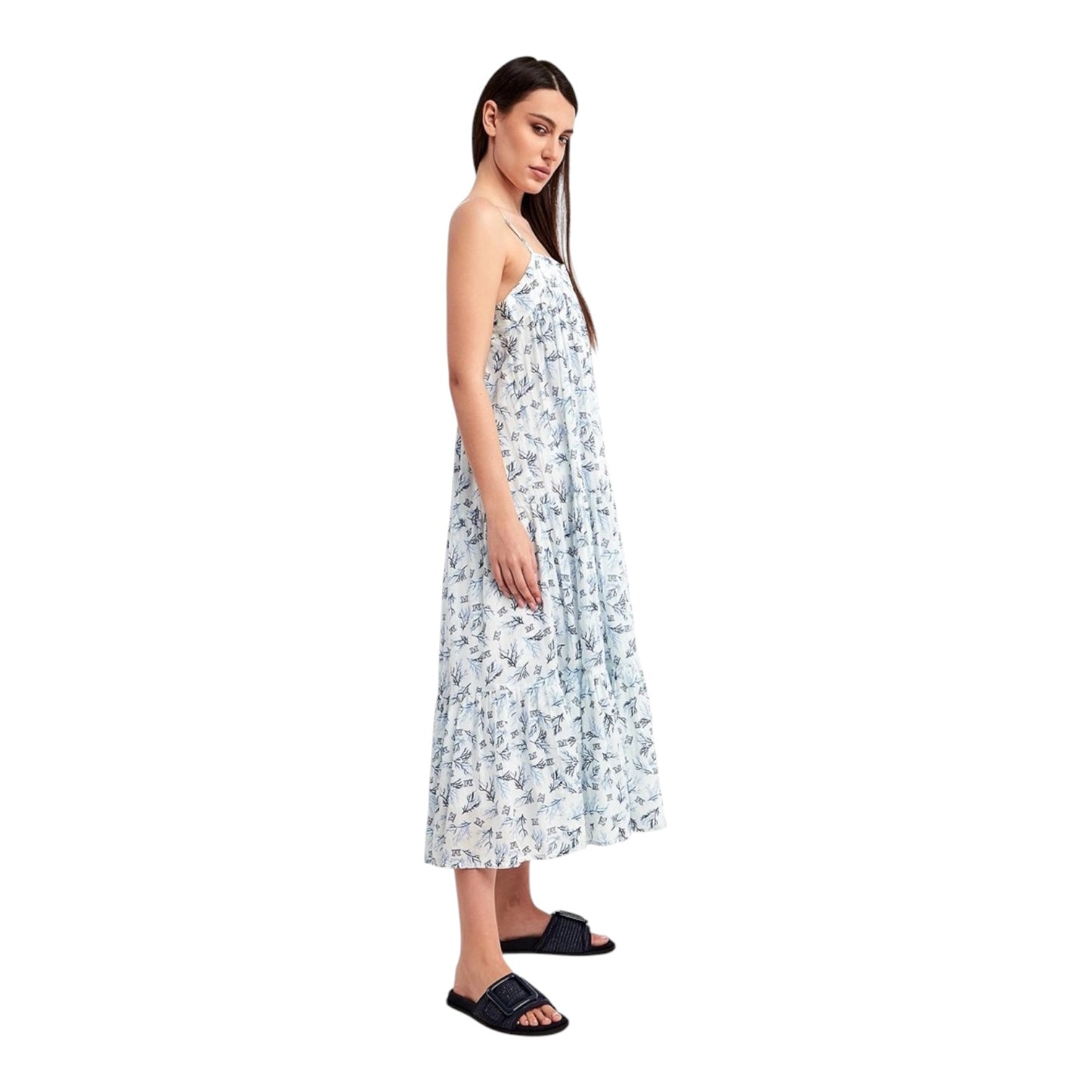Max Mara Beachwear White and Blue Dress - 12